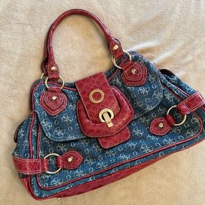 Guess Blue and Red Purse